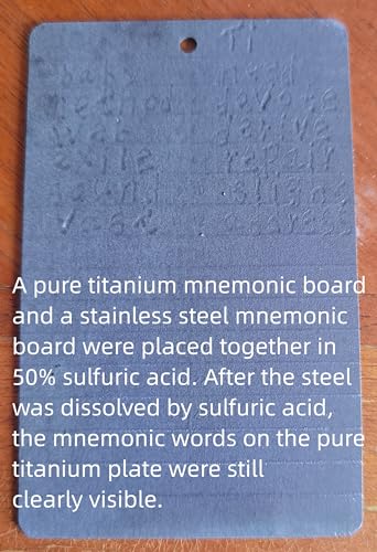 Titanium Crypto Seed Phrase Storage Kit for Hardware Wallets