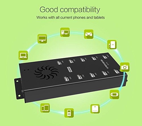 Sipolar 10-Port USB Data Hub with Mounting Brackets