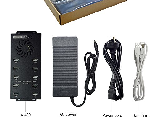 Sipolar 10-Port USB Data Hub with Mounting Brackets