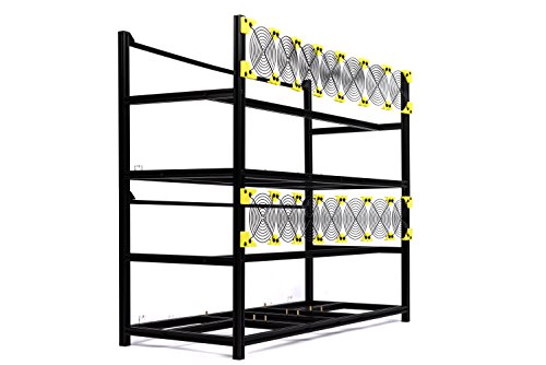 8 GPU Mining Rig Aluminum Open Air Frame - Ethereum, ZCash, BTC