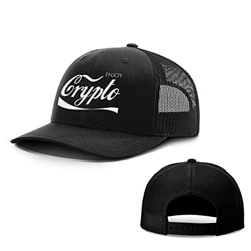 BustedTees Crypto Back Baseball Cap for Men