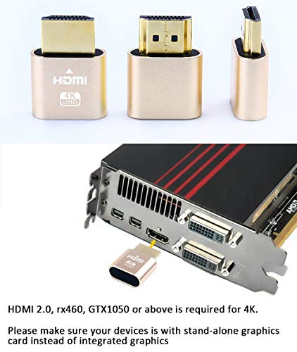 4K HDMI Dummy Plug for Windows Mac Linux