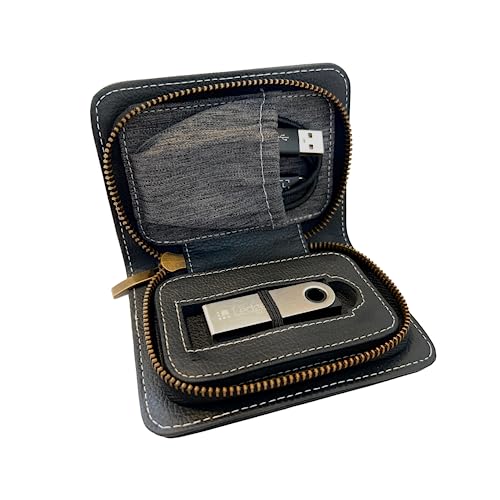 Luxury Vegan Leather Crypto Wallet Case for Ledger Nano X/S