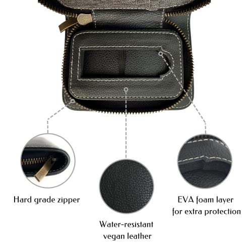 Luxury Vegan Leather Crypto Wallet Case for Ledger Nano X/S