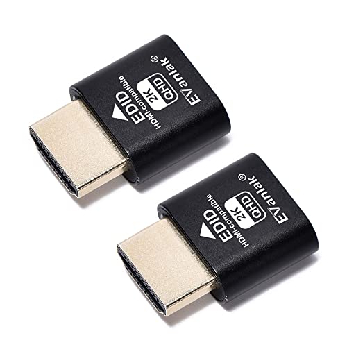 EVanlak HDMI dummy 2-pack emulator for PC