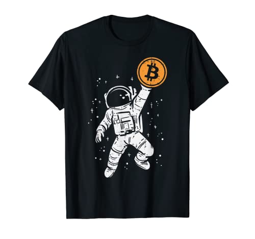 Astronaut Bitcoin Moon Crypto Funny T-Shirt