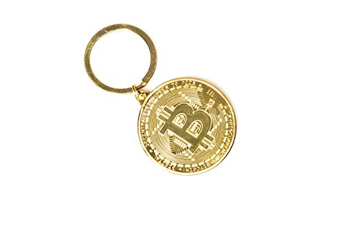 Bitcoin Keychain Gold Plated - Real Crypto Gift