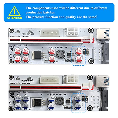 GPU Riser Adapter Card for Crypto Mining (6 Pack)