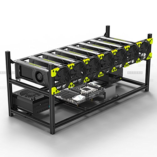 Veddha V3C Aluminum 8-GPU Mining Rig Case - Ethereum, ZCash, Monero, Bitcoin, Siacoin