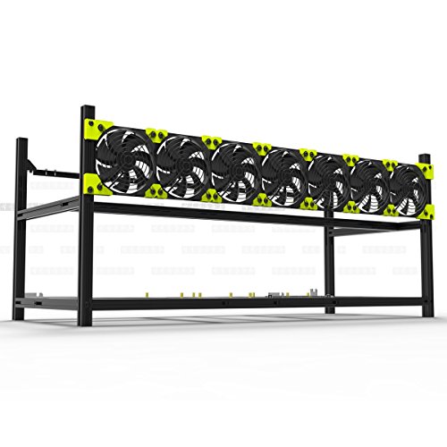 Veddha V3C Aluminum 8-GPU Mining Rig Case - Ethereum, ZCash, Monero, Bitcoin, Siacoin
