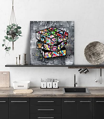 Banksy Canvas Street Art for Modern Home Office
