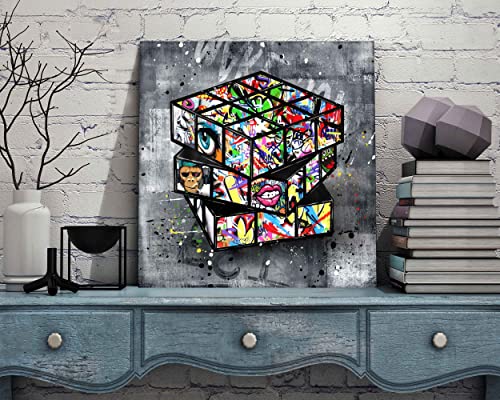 Banksy Canvas Street Art for Modern Home Office