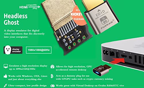 Headless Ghost Display Emulator for HDMI Dummy Plug