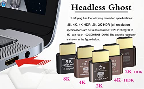 3-Pack HDMI Headless Ghost Display Emulator - 1920x1080