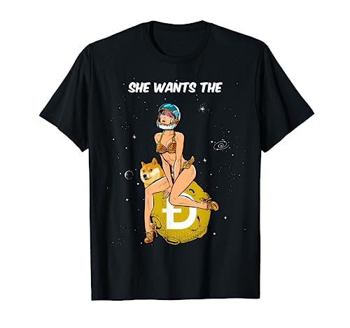 Dogecoin Doge Crypto Moon T-Shirt for Cryptocurrency Enthusiasts