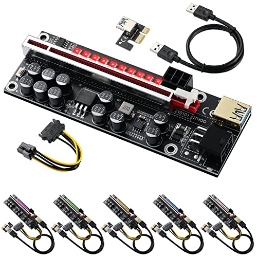 6 Pack PCIe Riser Cards for Crypto Mining