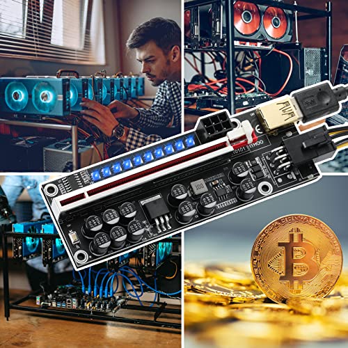 6 Pack PCIe Riser Cards for Crypto Mining