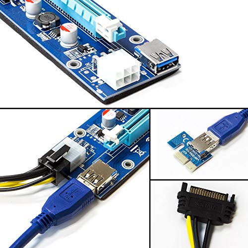 Mining GPU Riser Adapter 1x to 16x Ethereum