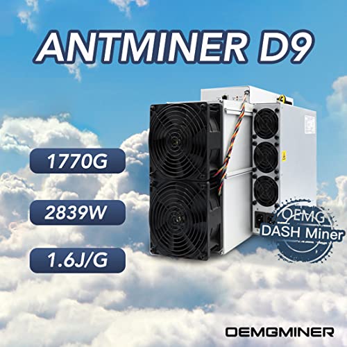 OEMGMINER Antminer Dash Miner D9 - 1770G Hashrate