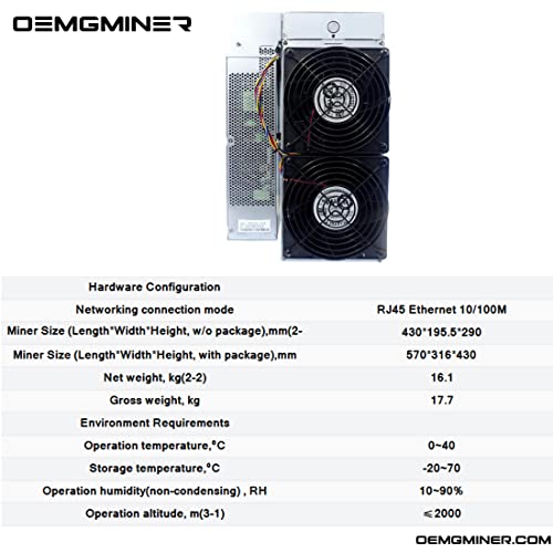 OEMGMINER Antminer Dash Miner D9 - 1770G Hashrate
