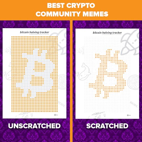 Bitcoin Halving Tracker Scratch-Off Poster - Crypto Wall Art