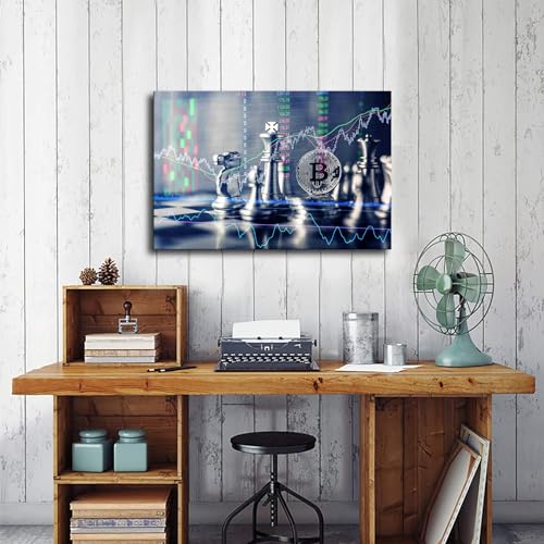 Bitcoin Crypto Trading Strategies Canvas Wall Art (24x36")