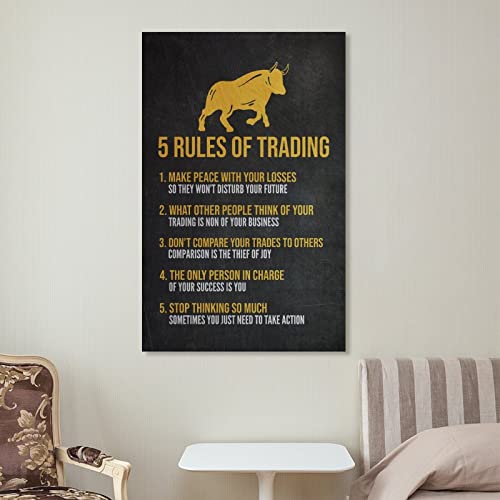 Trading Poster: Stock Chart Rules Canvas Print 16x24