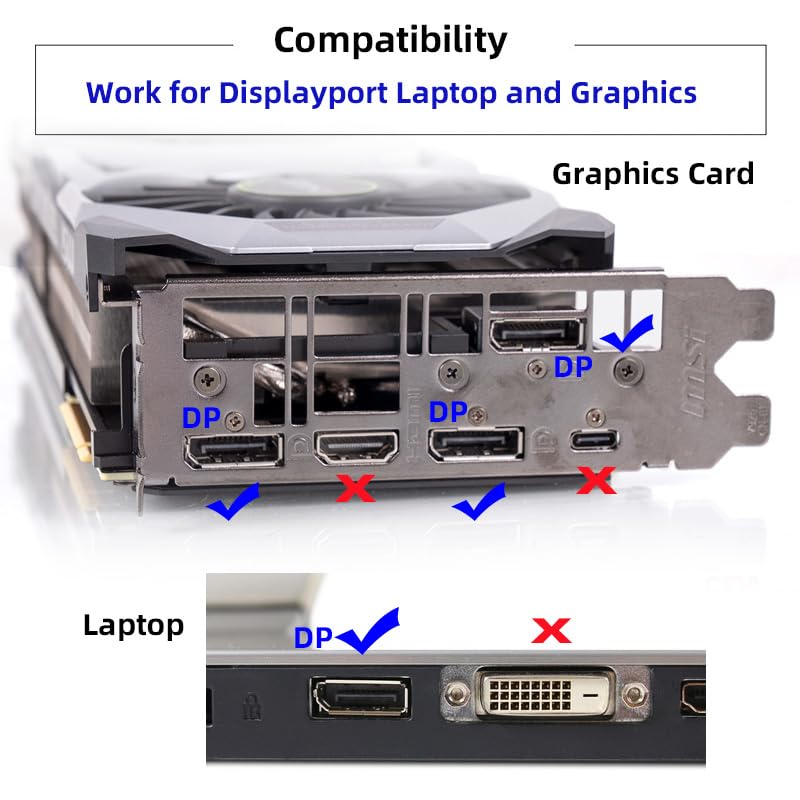 cablecc DP Virtual Display Adapter Dummy Plug Emulator