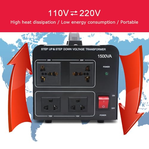 Yinleader 1500W Voltage Transformer Converter for International Use