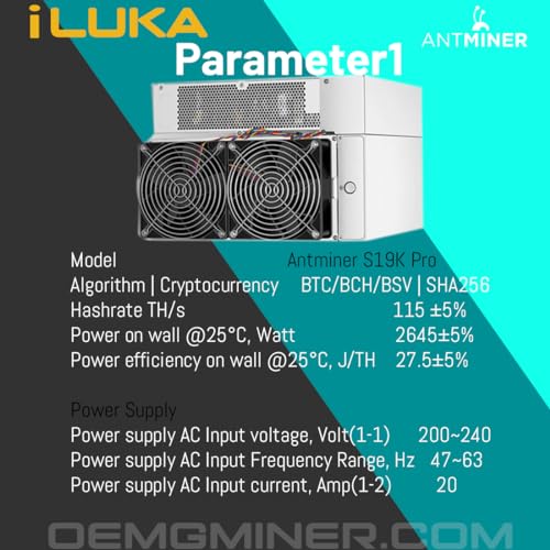 Bitmain Antminer S19k Pro 115Th/s Bitcoin Miner