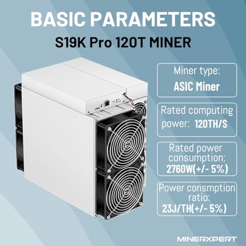 Antminer S19k Pro 120Th Bitcoin Miner with PSU