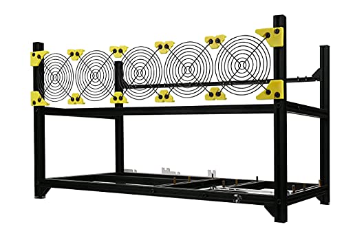 Aluminum 6-GPU Mining Rig Case with Fan Mount