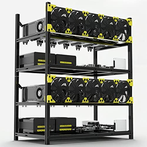 Aluminum 6-GPU Mining Rig Case with Fan Mount