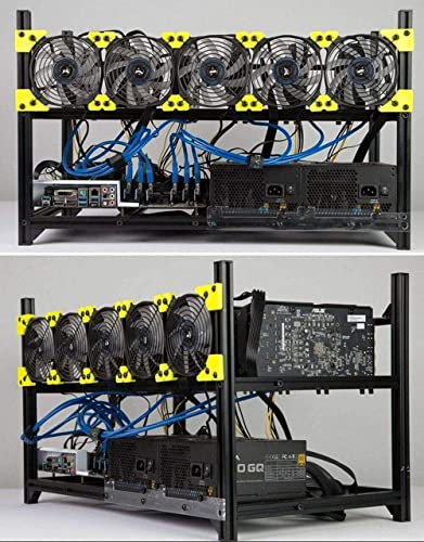 Aluminum 6-GPU Mining Rig Case with Fan Mount