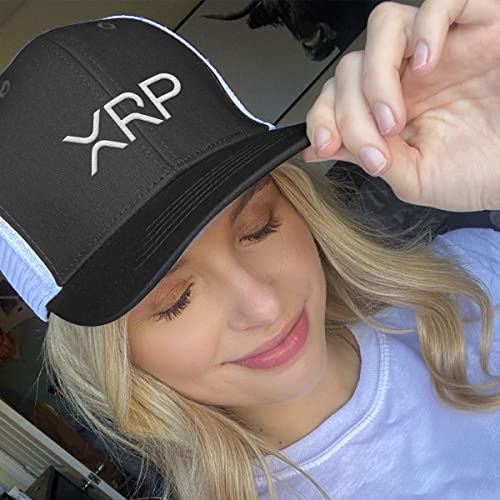 XRP Cryptocurrency Trading Baseball Cap (Charcoal/Black)