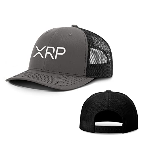 XRP Cryptocurrency Trading Baseball Cap (Charcoal/Black)