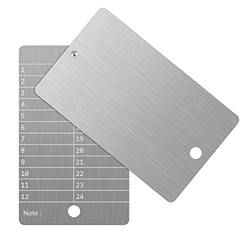Stainless Steel Bitcoin Wallet for Cryptocurrency, Seed Storage