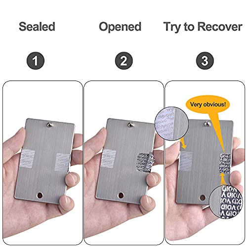 Stainless Steel Bitcoin Wallet for Cryptocurrency, Seed Storage