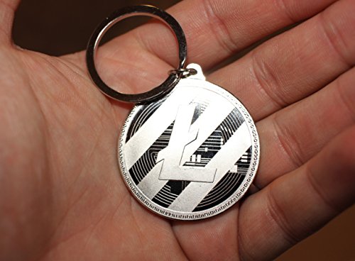 Litecoin Key Chain Silver Plated for Cryptocurrency Gift