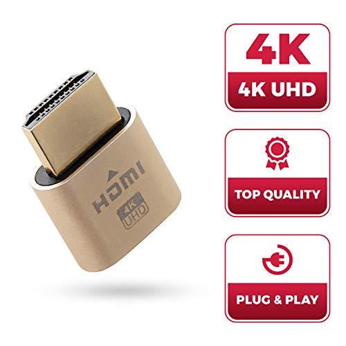 4K HDMI Dummy Plug - Virtual Monitor Display Emulator