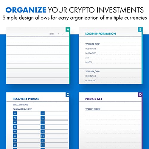 Cryptocurrency Recovery Phrase Notebook - Waterproof, Stone Paper - 2-Pack