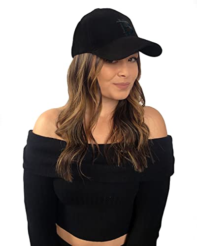 Bitcoin Logo Women's Corduroy Baseball Hat - Black