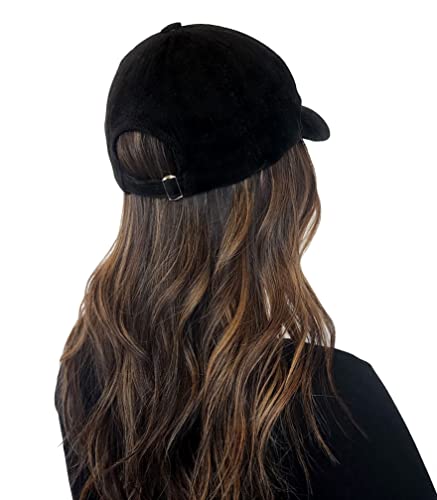 Bitcoin Logo Women's Corduroy Baseball Hat - Black