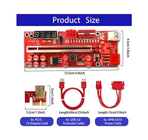 3 Pack PCI-E Riser Adapter for Bitcoin Ethereum Mining