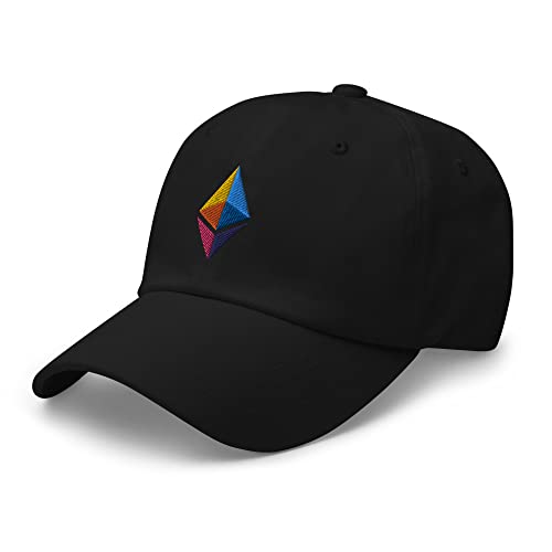 Ethereum Embroidered Flexfit Dad Cap Black - One Size