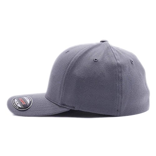Bitcoin Logo Embroidered Flexfit Cap in Grey S/M