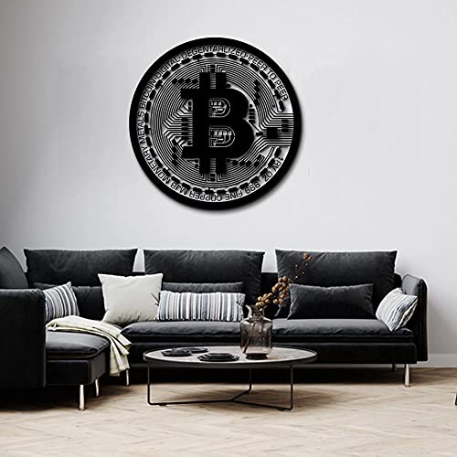 Bitcoin Metal Wall Art - 19"x19" - 49x49 cm