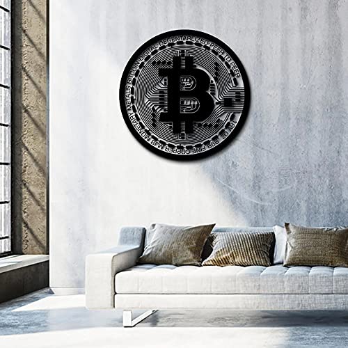 Bitcoin Metal Wall Art - 19"x19" - 49x49 cm
