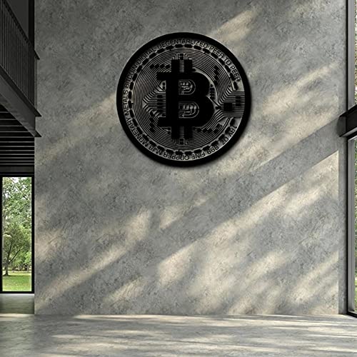 Bitcoin Metal Wall Art - 19"x19" - 49x49 cm