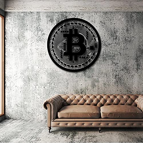 Bitcoin Metal Wall Art - 19"x19" - 49x49 cm